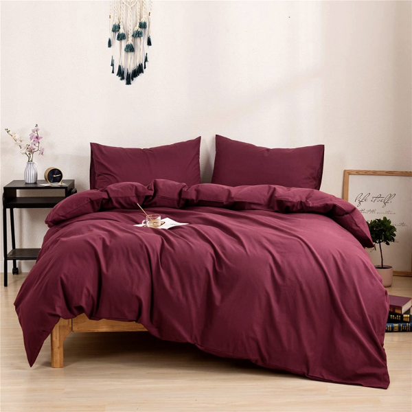 Комплект постельного белья однотонный Сатин Bordeaux Grazia-Textile N011