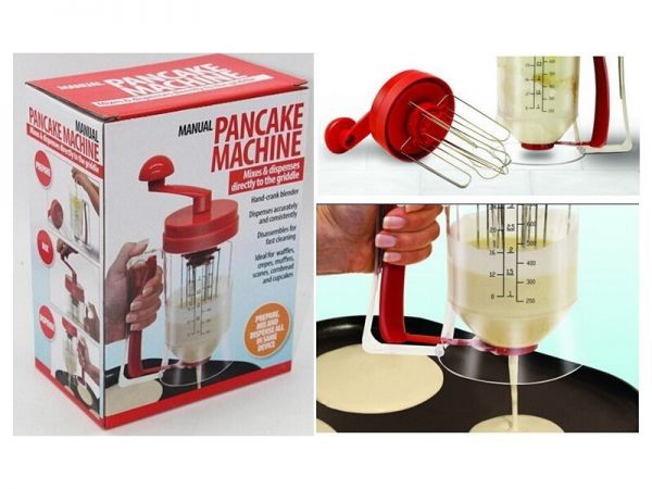 Миксер-дозатор Pancake Machine 2 в 1 универс. 23х17х12см, плас, крас.