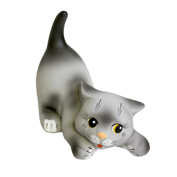 Кот Тимошка 23 см, керамика, матовый, в ассортименте