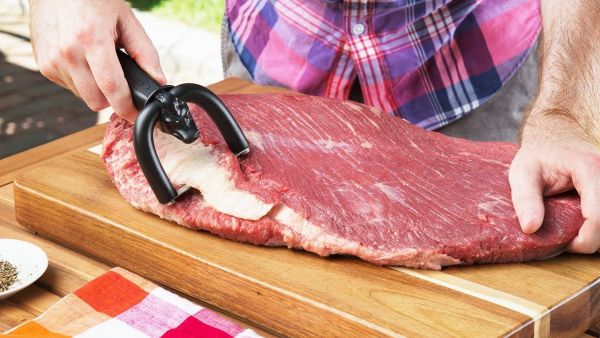 Нож для нарезки мяса для барбекю, шавермы Qwick Trim Brisket & Meat Trimmer