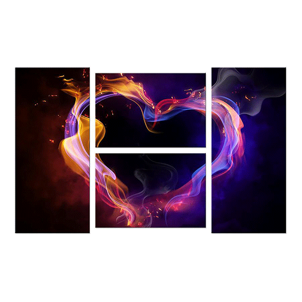Модульная картина Квадро Пламя любви 100х60см