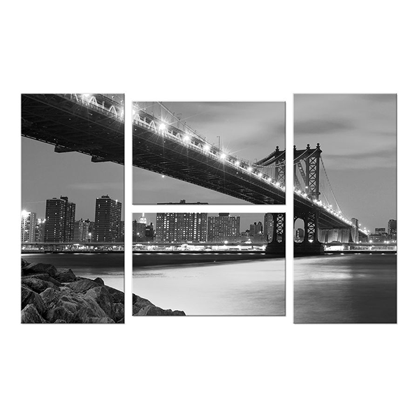 Модульная картина Квадро Манхэттенский мост 100х60см