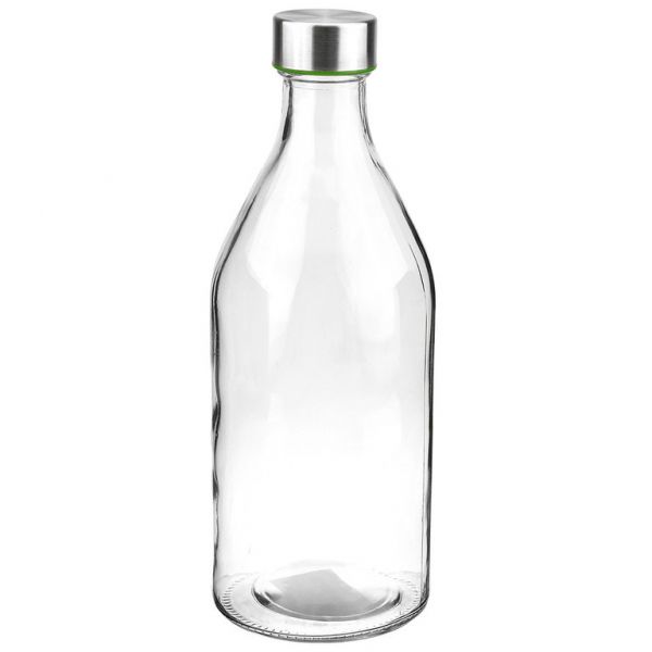 Бутылка стеклянная "Гладь" 1,1л, винтовая комбинированная крышка
