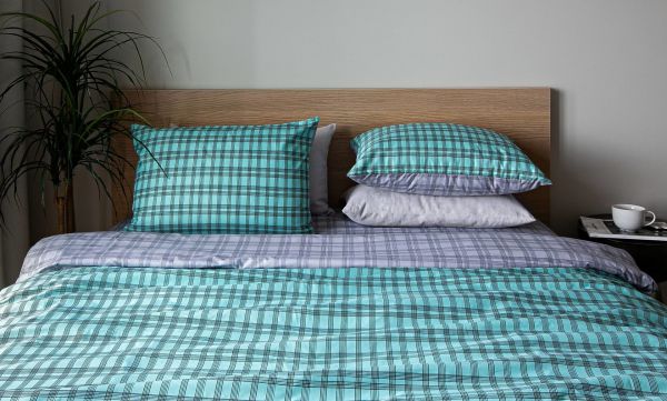 Комплект постельного белья Aquamarine Сатин Grazia-Textile M004