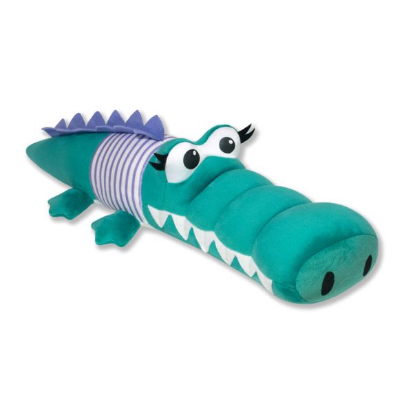 Антистрессовая игрушка-валик "Крокодил Дил" 58х13х14см, малый, велюр флис (Россия)