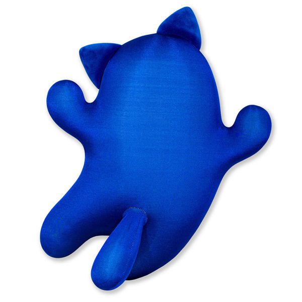 Антистрессовая игрушка "Кот Шурик" 31х32х12см, трикотаж, синий (Россия)