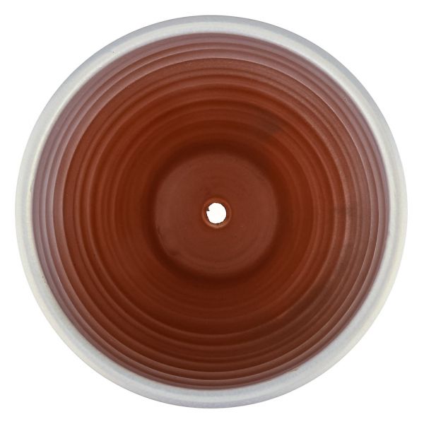 Горшок для цветов керамический "Оникс" 5,5л, д23см, h18см, форма цилиндр, жемчужно-желт.