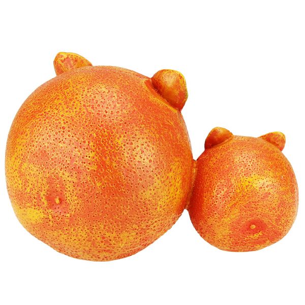Скульптура-фигура для сада из полистоуна "Апельсиновые котята" 27х18см