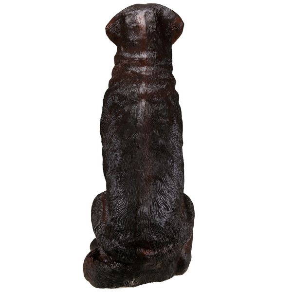 Скульптура-фигура для сада из полистоуна "Лабрадор шоколадный" 54х69см