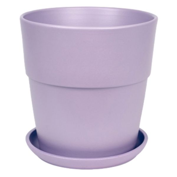 Горшок для цветов керамический "Элбербери" форма "Конус борт" 0,9л, 2,6л, 5,6л, 9,4л в ассорт, фиолет.
