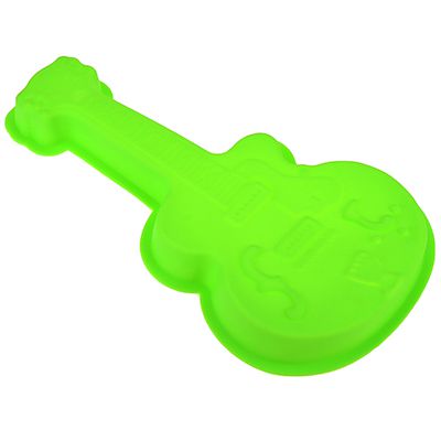 Форма силиконовая для выпекания "Гитара" 33х18см h3см, цвета микс (Китай)