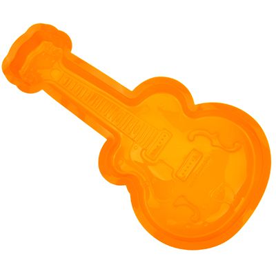 Форма силиконовая для выпекания "Гитара" 33х18см h3см, цвета микс (Китай)
