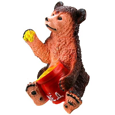 Скульптура-фигура для сада гипсовая "Медведь с медом" 34х50см
