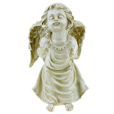 Скульптура-фигура для сада из полистоуна "Ангел стоячий" 14х26см