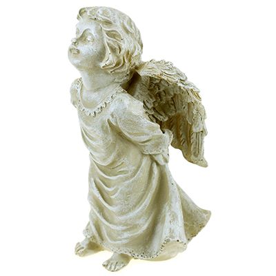 Скульптура-фигура для сада из полистоуна "Ангел стоячий" 14х26см