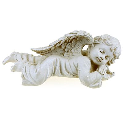Скульптура-фигура для сада из полистоуна "Ангел лежачий" 31х14см