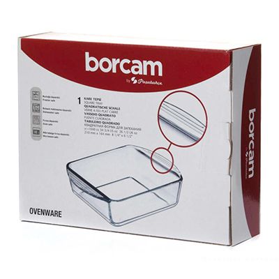 Форма стекл. "Borcam" жаропр. 1,04л, 21х16,4см, с ручк.
