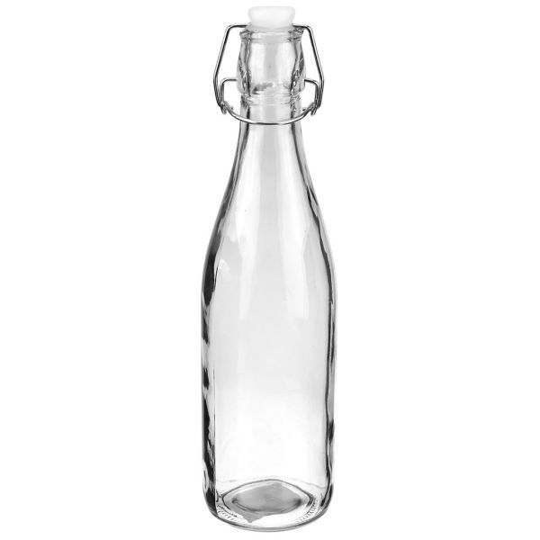 Бутылка стеклянная "Кристалл" 0,5л, h27см,бугельная кр, круглая