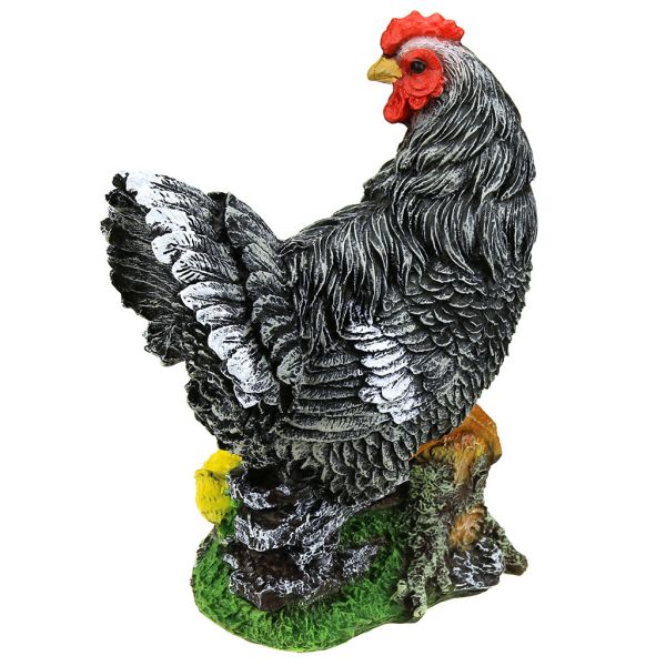 Скульптура-фигура для сада из полистоуна "Курица с цыплятами"