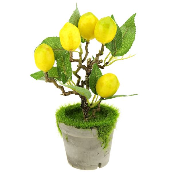 Декоративное дерево "Лимон" h17см в горшке д7см h6см