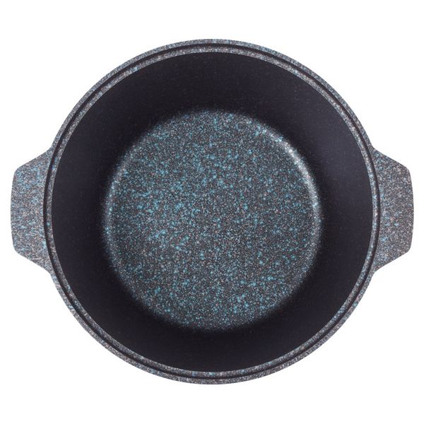 Кастрюля-жаровня "Granit Ultra" литая 3л, д29см, h8,5см, АП "Ultra granit", стек.кр, голубой гранит
