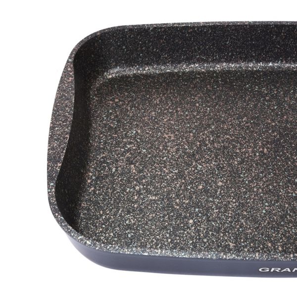 "Granit Ultra" Противень с тефлоновым покрытием 33,5х26х5,5см, литой, гранитный (Россия) - можно использовать металлические кухонные принадлежн