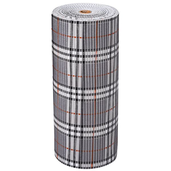 Дорожка из вспененного ПВХ "Шотландка" серый, ячеистая, 750 г/м2, шир. 0,65м, в рул
