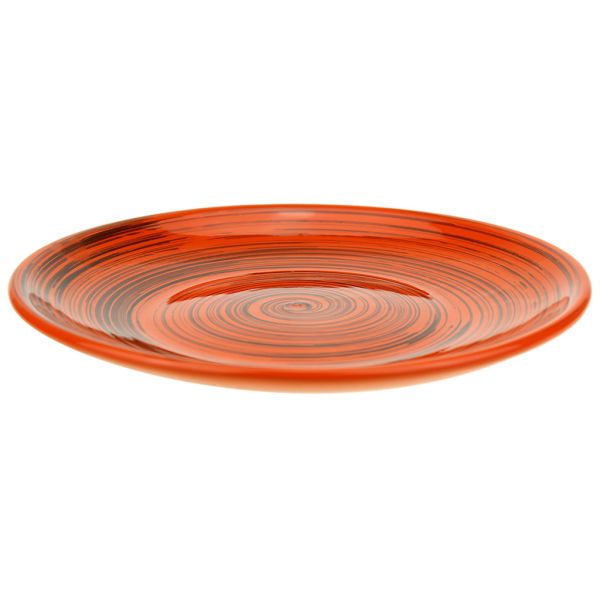 Тарелка мелкая керам. "Оранжевая полоска" д220мм, h30мм