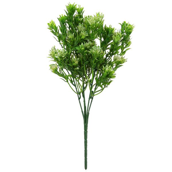 Букет "Пеларгония" 30см, бело-зеленый