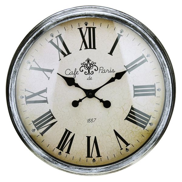 Часы настенные "Версаль" д45х6см, мягкий ход, циферблат фотопеч, пласт. сереб.