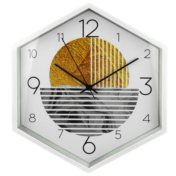 Часы настенные "Стихия" 30х34,5х4,5см, циферблат фотопечать, пласт. бел.
