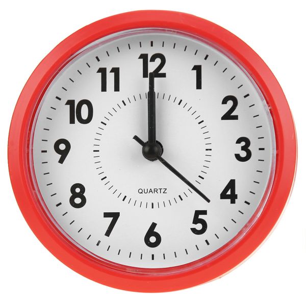 Часы-будильник "Лион" д10х3,5см, пластм. цвета микс с подсветкой