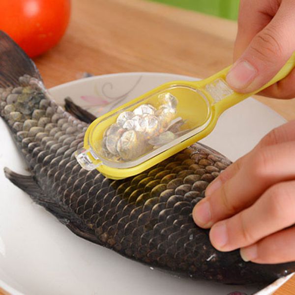 Рыбочистка "Пеликан" пластмассовое основание с ручкой, 16,5х3,5х2,5см