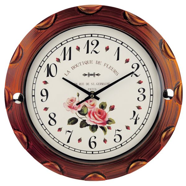 Часы настенные "Флоренс" д32х3,7см, мягкий ход, циферблат фотопеч, пласт. бронз.
