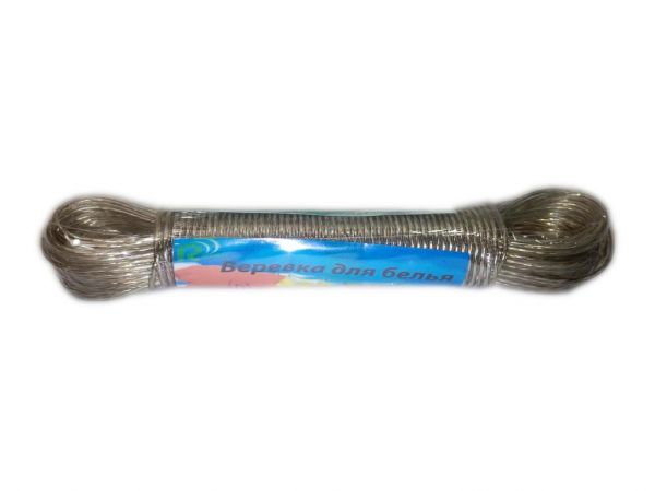 Шнур металлизированный в оплетке бельевой ПВХ 15м д2мм