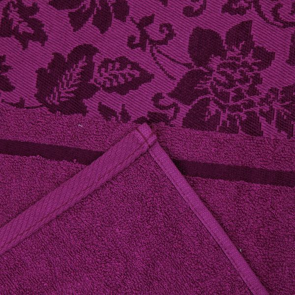Полотенце махровое "Сильвия" 35х60см, гладкокр, пурпур.