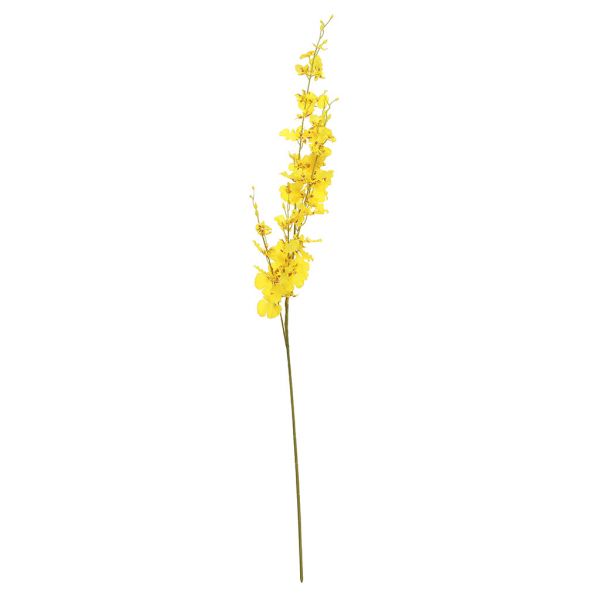 Декоративная ветка "Орхидея мелкая" цвет - желтый, 96см