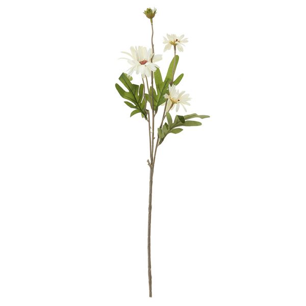 Цветок "Ромашка" цвет - белый, 51см, 4 цветка, 1 бутон