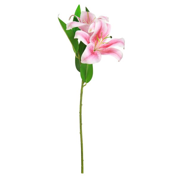 Цветок "Гортензия" 58см, 2 цветка - д17х9см, 1 бутон, розовый