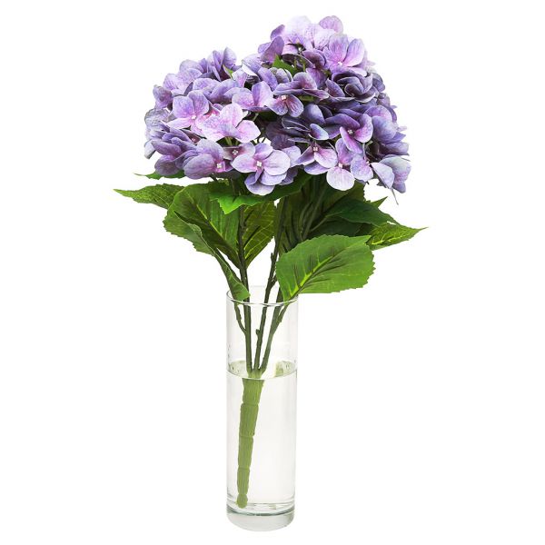 Букет "Гортензия" 52см, 5 цветков 15х7см, фиолетовый