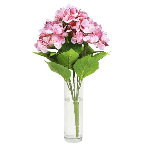 Букет "Гортензия" 52см, 5 цветков 15х7см, розовый