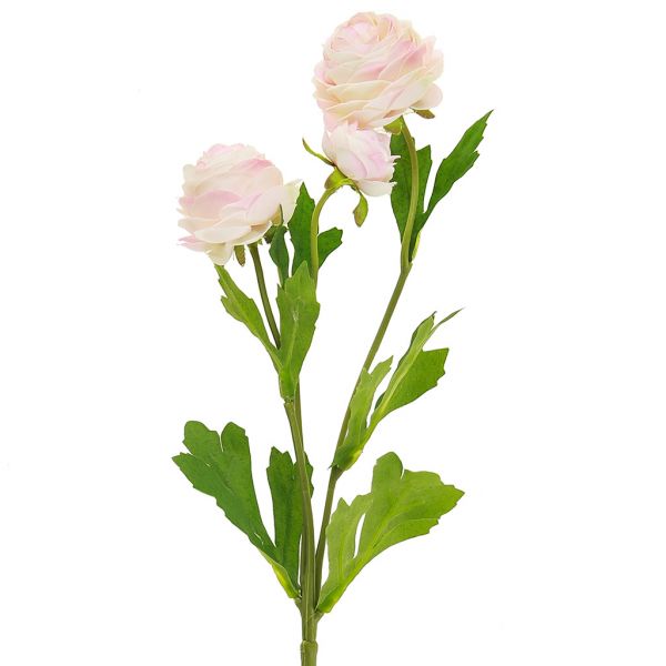 Цветок "Ранункулюс" цвет - светло-розовый, 41см, 3 цветка