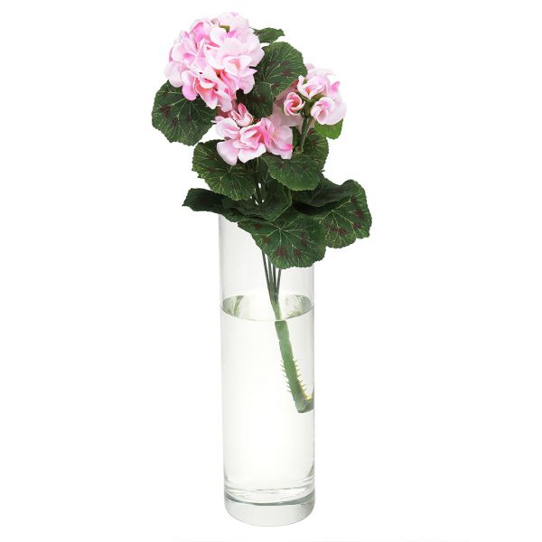 Букет "Герань" 35см, 5 цветков, св-розовый