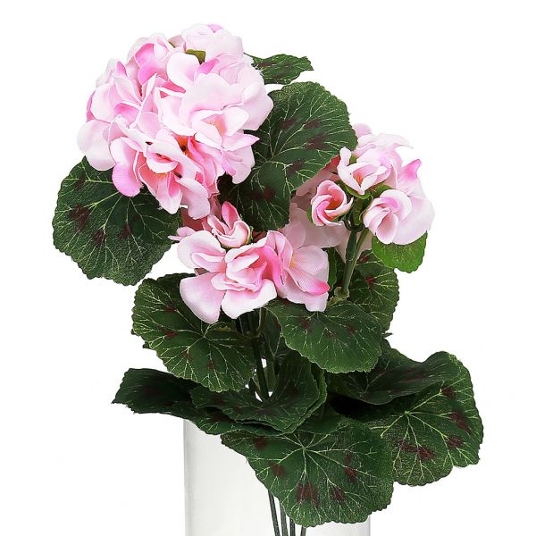 Букет "Герань" 35см, 5 цветков, св-розовый