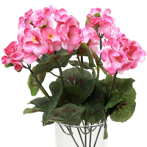 Букет "Герань" 35см, 5 цветков, розовый