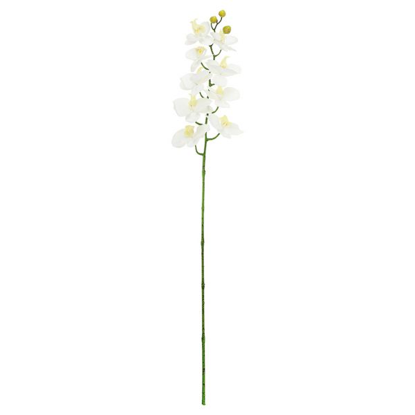 Цветок "Орхидея" 98см, 9 цвет, 3 бут, белый