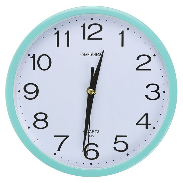 Часы настенные "Марокко" д23х4см, мягкий ход, циферблат бел, пласт. голуб.