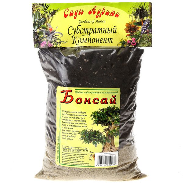 Субстратный компонент (земля) для комнатных растений "Бонсай" 1л (Россия)