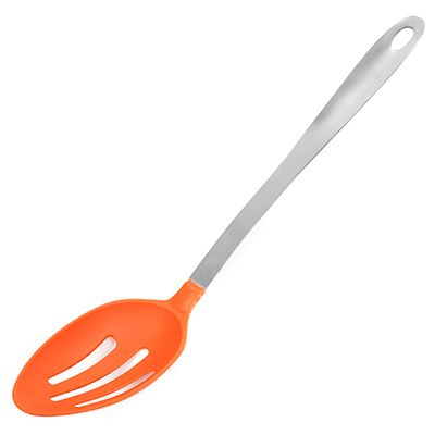 Ложка гарнирная "Оранж" с прорез. 35см для тефл. посуды, пласт, ручка нерж