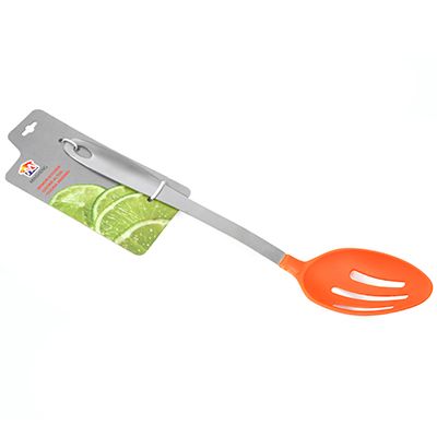 Ложка гарнирная "Оранж" с прорез. 35см для тефл. посуды, пласт, ручка нерж